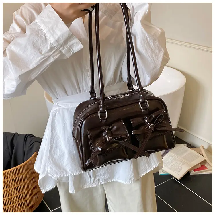 Bow-Knot Armpit Bag for Women Brown 2025 — feature 23