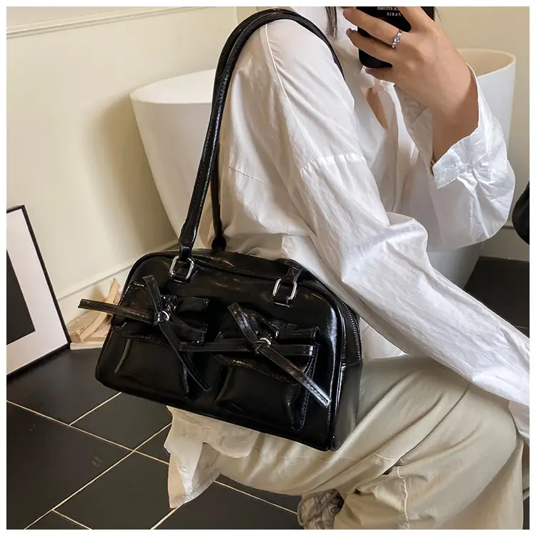 Bow-Knot Armpit Bag for Women Brown 2025 — feature 24