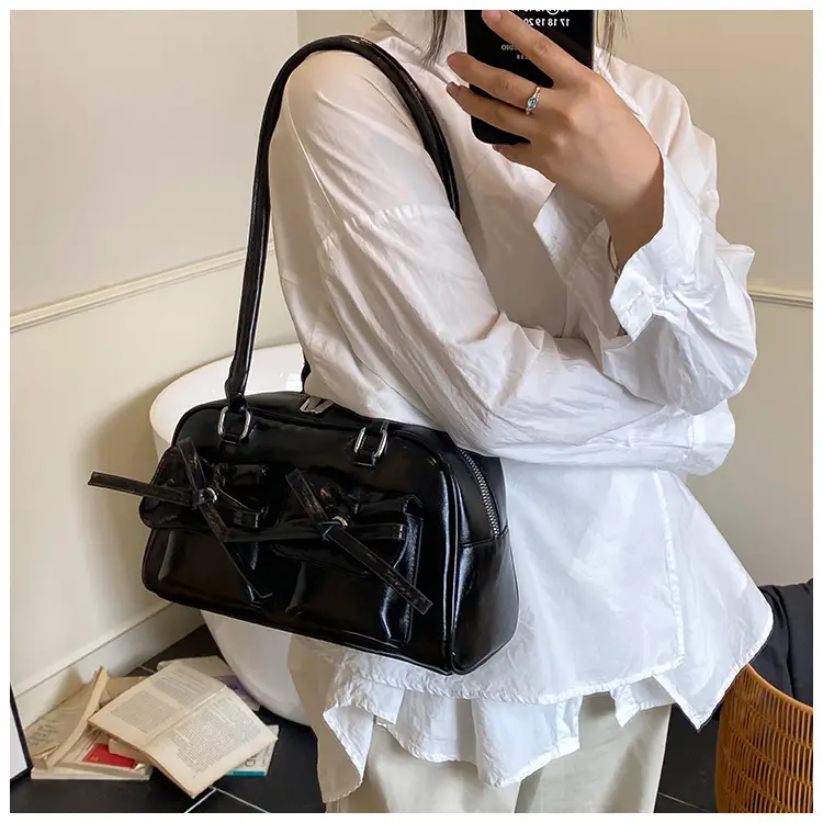 Bow-Knot Armpit Bag for Women Brown 2025 — feature 25