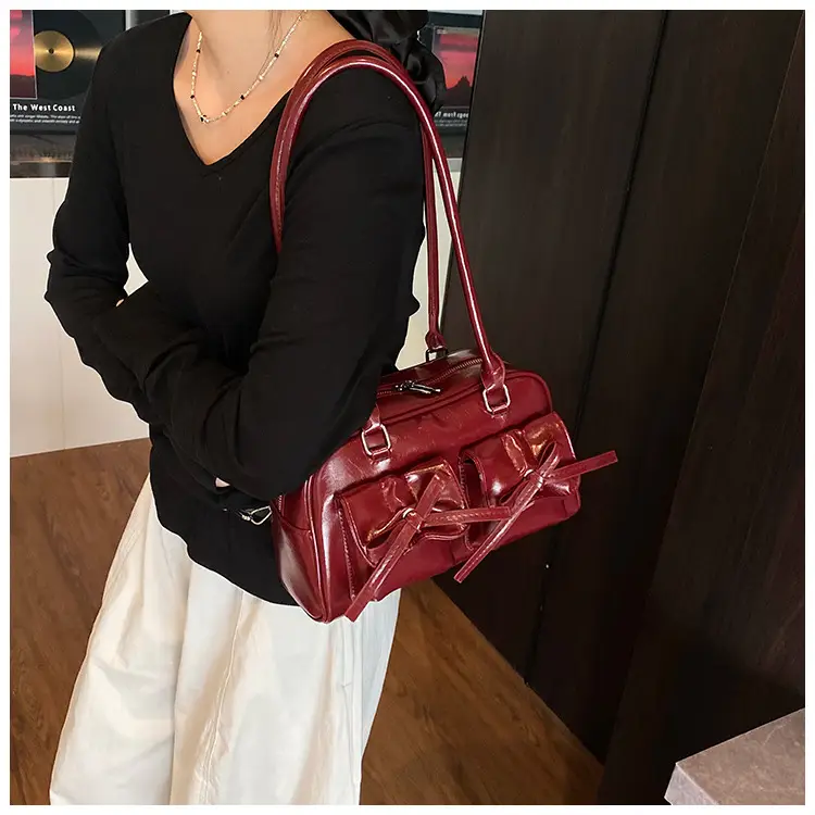 Bow-Knot Armpit Bag for Women Brown 2025 — feature 35