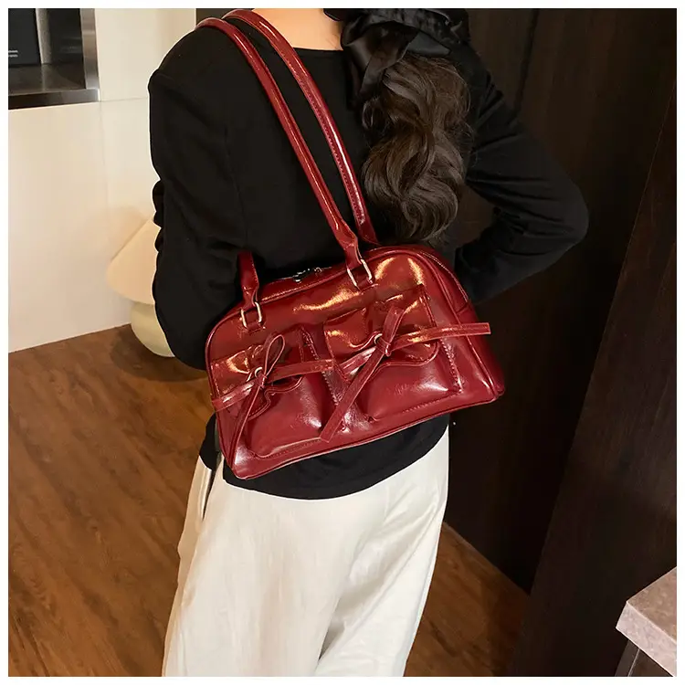 Bow-Knot Armpit Bag for Women Brown 2025 — feature 36