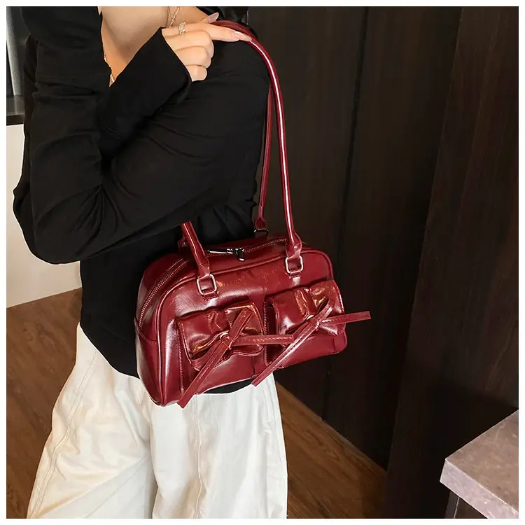 Bow-Knot Armpit Bag for Women Brown 2025 — feature 37