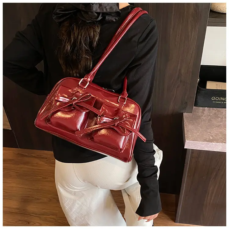Bow-Knot Armpit Bag for Women Brown 2025 — feature 38