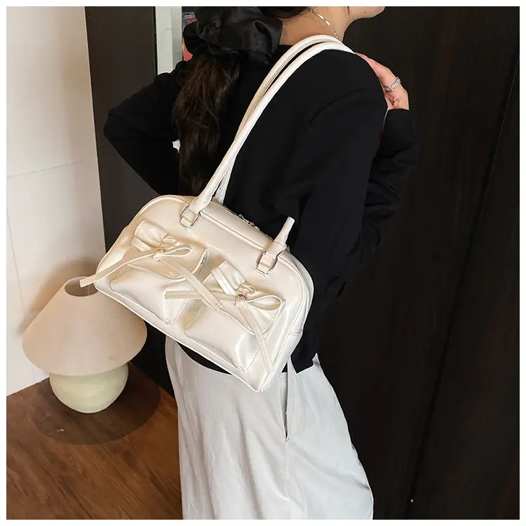 Bow-Knot Armpit Bag for Women Brown 2025 — feature 41