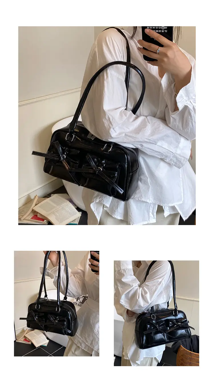 Bow-Knot Armpit Bag for Women Brown 2025 — feature 9