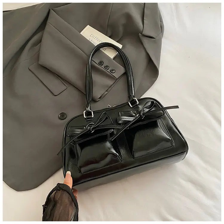 Bow-Knot Armpit Bag for Women Brown 2025 - Image 3
