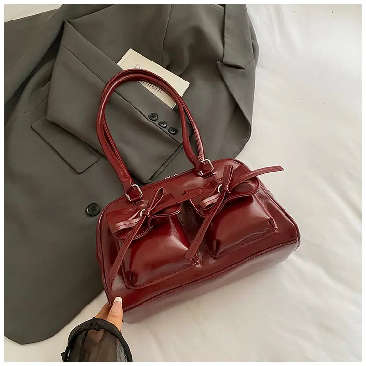 Bow-Knot Armpit Bag for Women Brown 2025 - Image 6