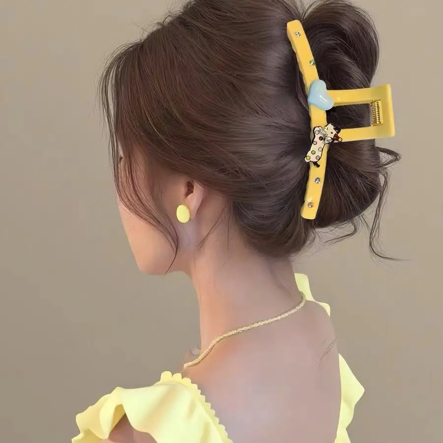 Yellow Cartoon Hair Clip for Back of Head Large Size - Image 10