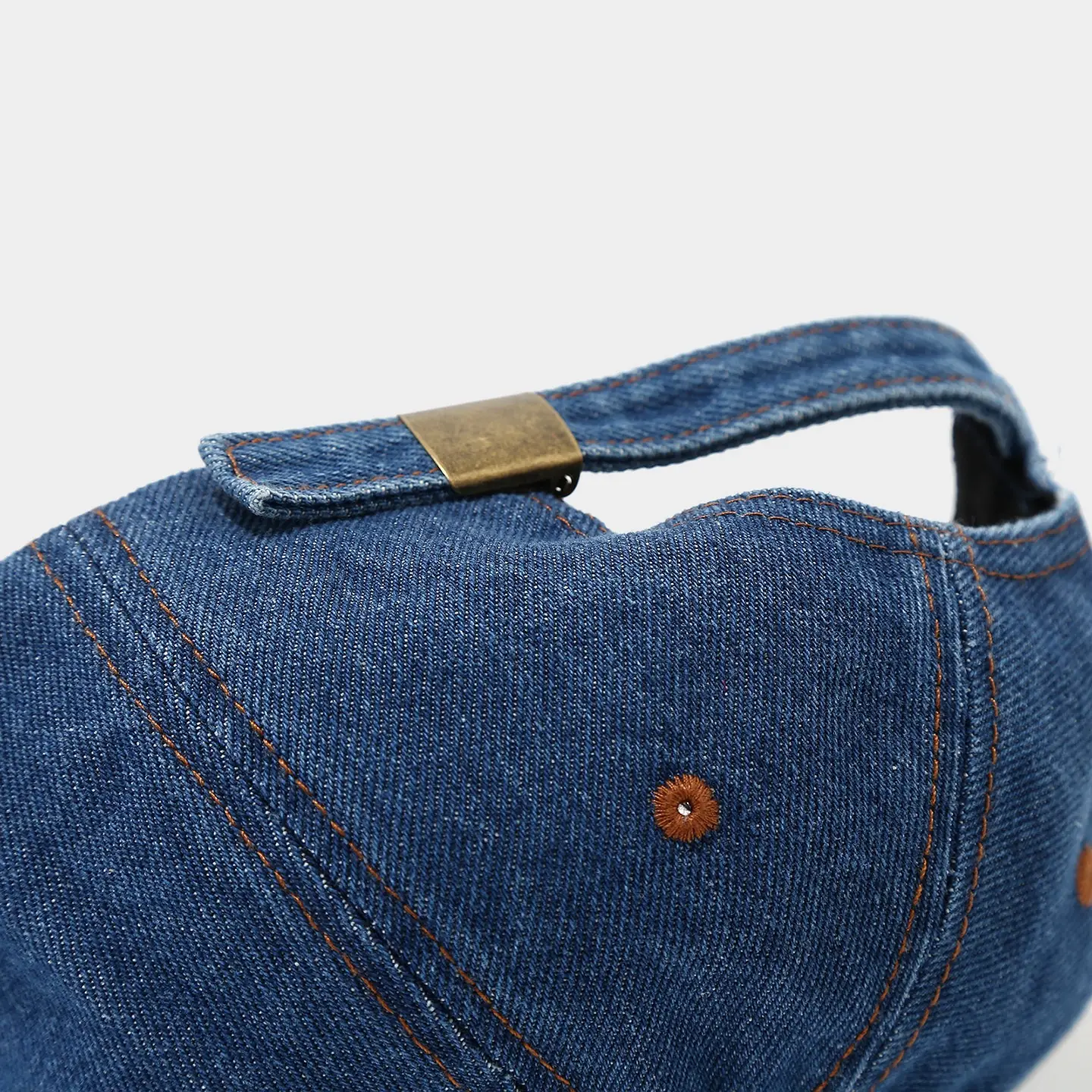 Retro Distressed Letter Baseball Cap for Men Women Denim — feature 12
