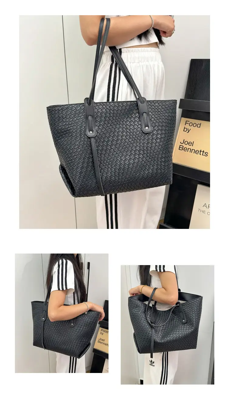 Women's Woven Crossbody Bag Brown Large Capacity — feature 13