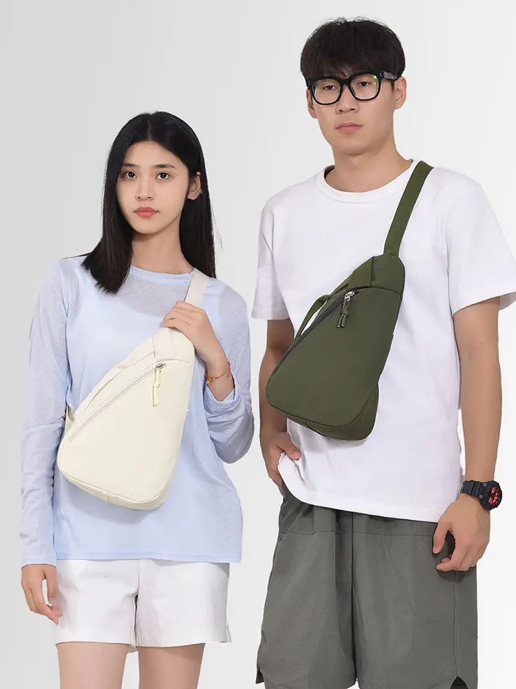 Pink Nylon Unisex Chest Bag for Daily Commute - Image 9