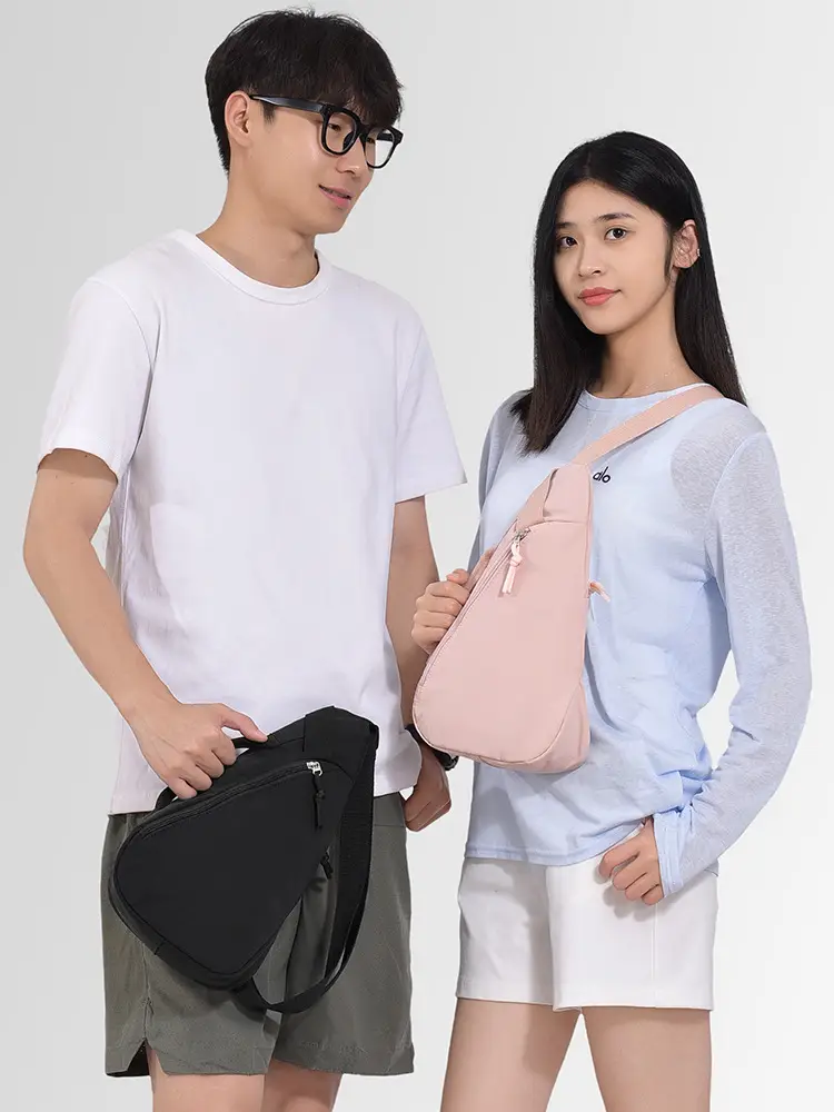 Pink Nylon Unisex Chest Bag for Daily Commute - Image 10