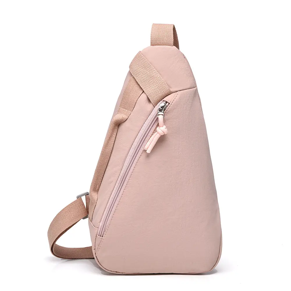 Pink Nylon Unisex Chest Bag for Daily Commute - Image 2