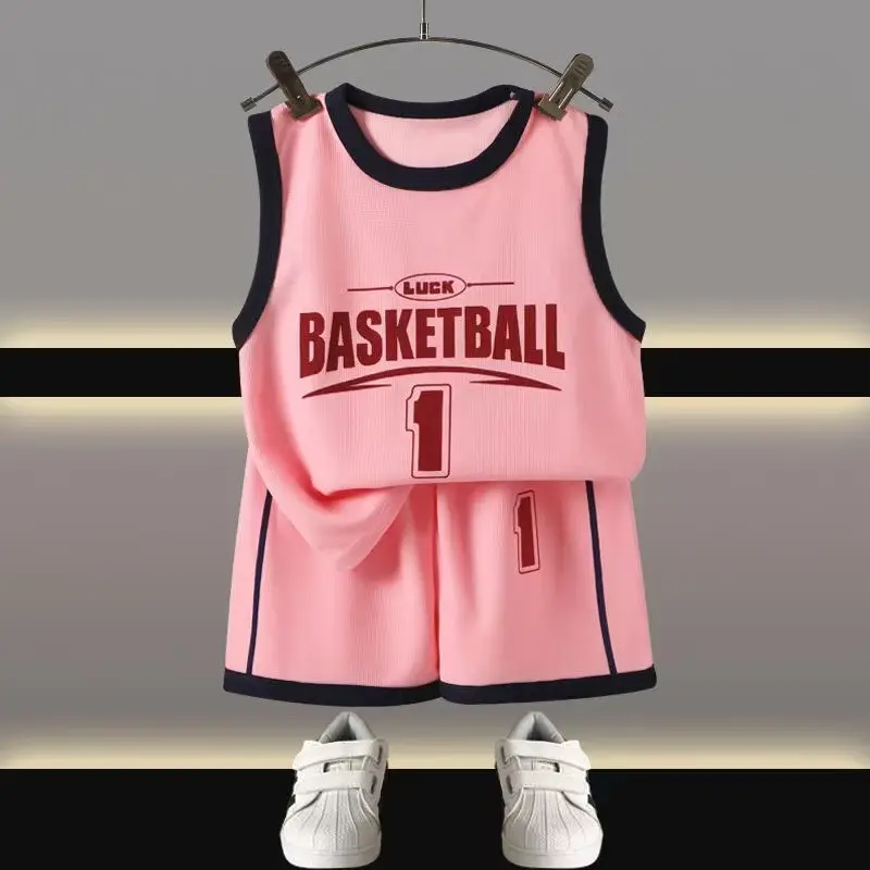 Children's Baby 1Yr Basketball Pink Shorts Set