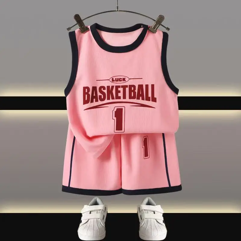 Children's Baby 1Yr Basketball Pink Shorts Set — feature 7