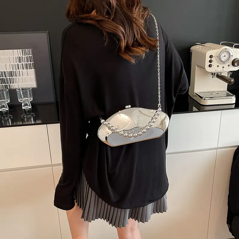 Golden Meteorite Clutch Bag for Women - Image 6