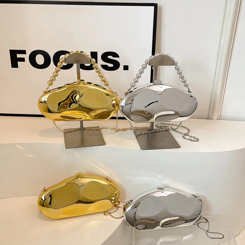 Golden Meteorite Clutch Bag for Women - Image 7