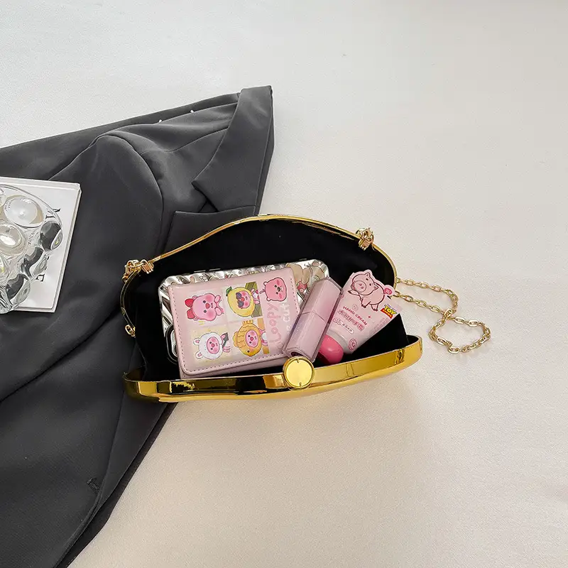 Golden Meteorite Clutch Bag for Women - Image 8