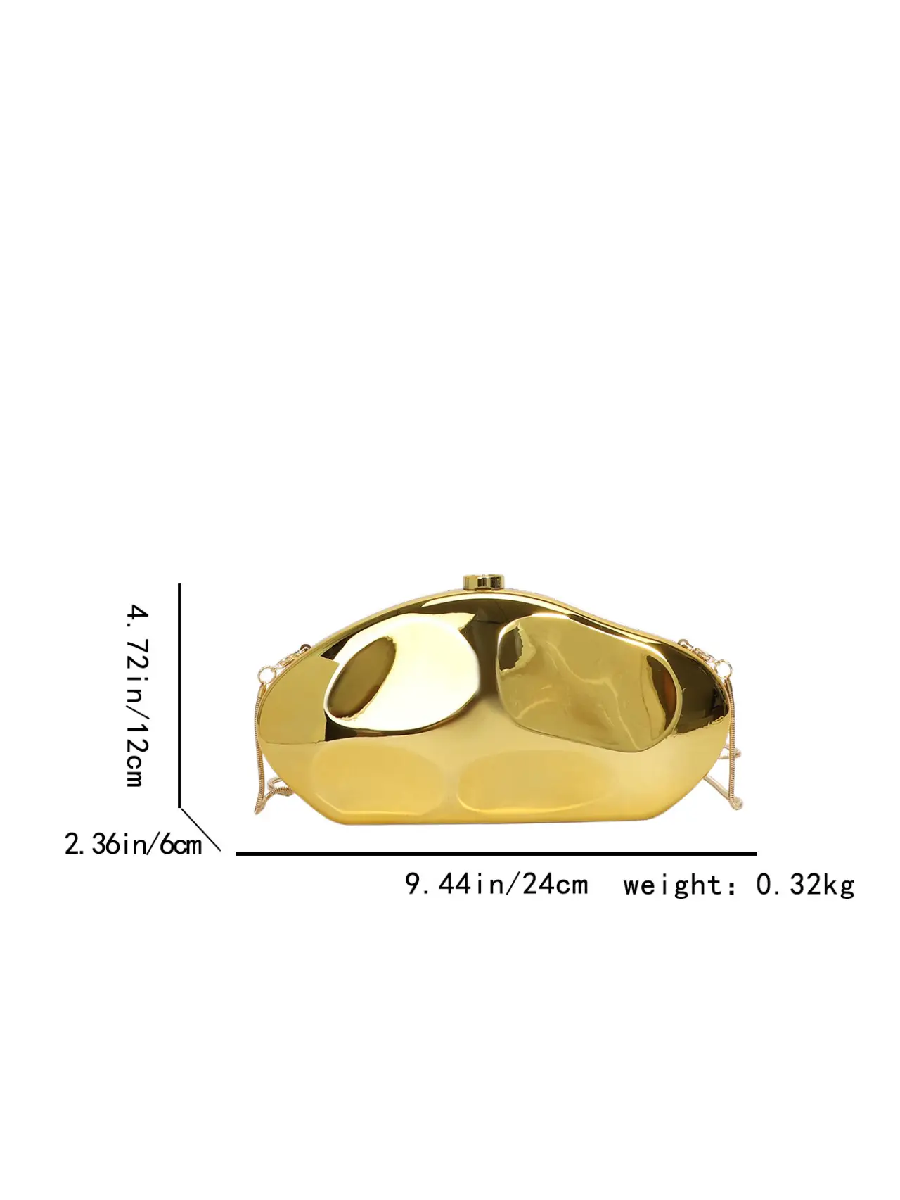 Golden Meteorite Clutch Bag for Women — feature 1