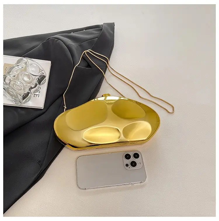 Golden Meteorite Clutch Bag for Women — feature 2