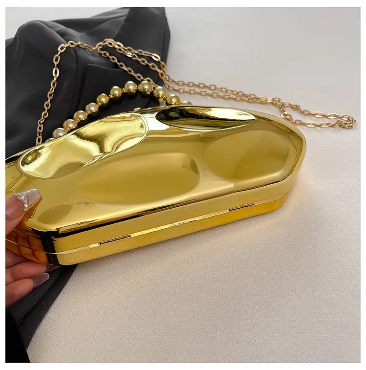 Golden Meteorite Clutch Bag for Women — feature 4