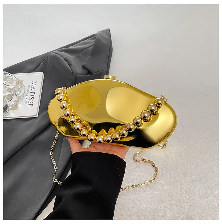 Golden Meteorite Clutch Bag for Women — feature 5
