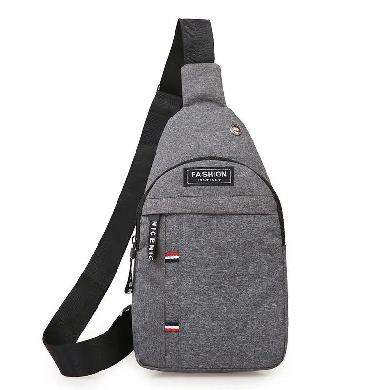 New Men's Crossbody Chest Bag Canvas Casual Korean Style Small Backpack - Image 2