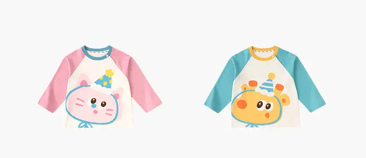 Duduja Long Sleeve Cat Print Boys T-Shirt Pink — feature 11