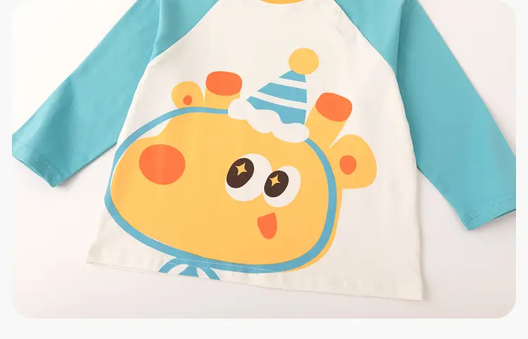 Duduja Long Sleeve Cat Print Boys T-Shirt Pink — feature 29