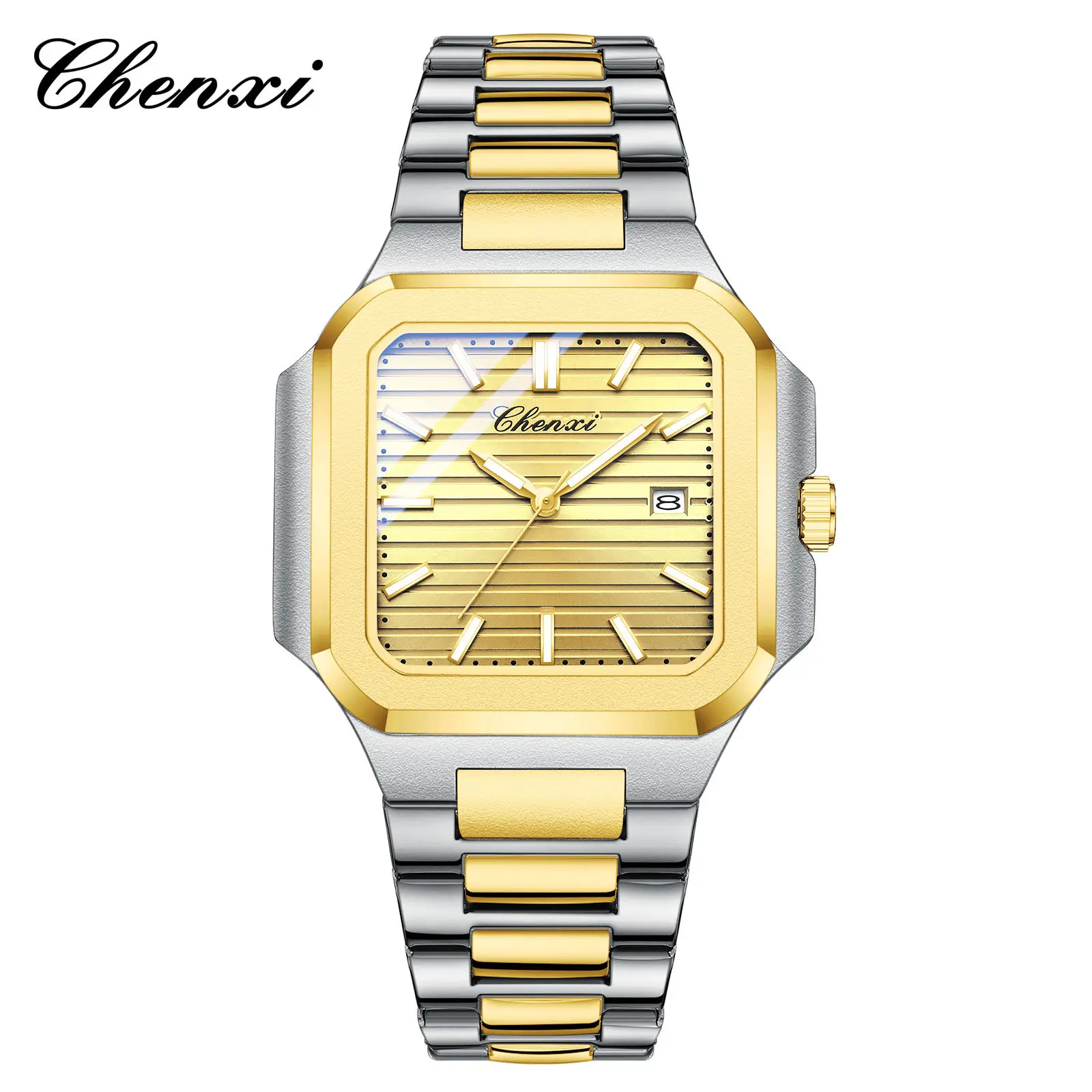 Chenxi Men's Quartz Watch Gold Silver Waterproof Business Casual - Image 12