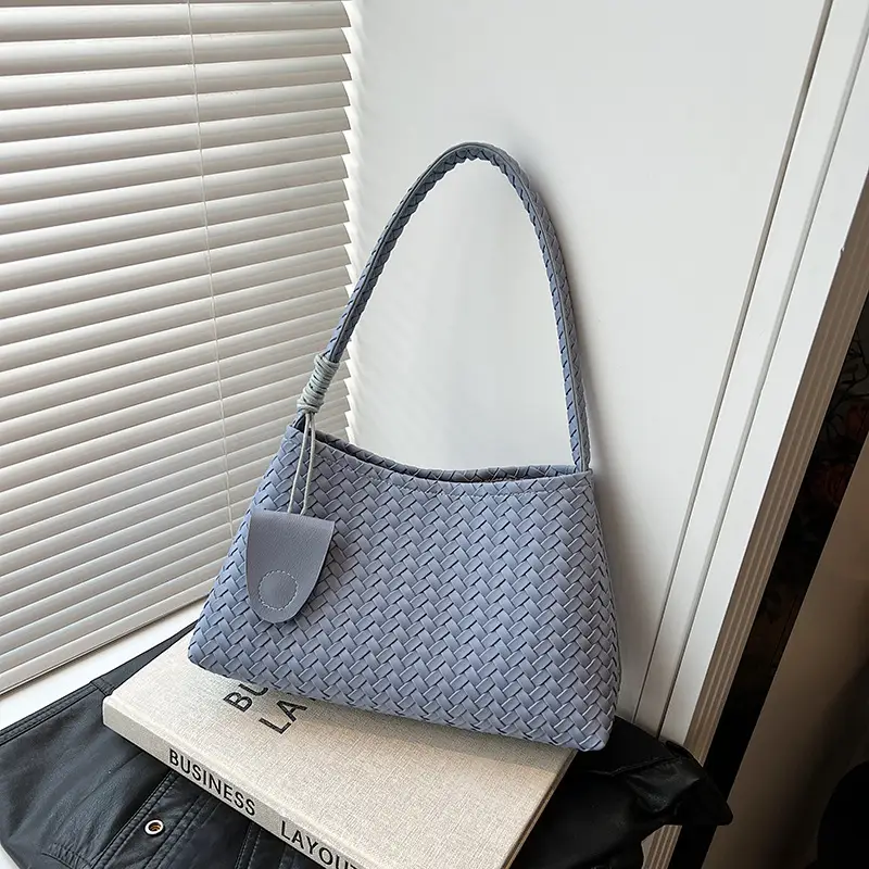 Blue Woven Crossbody Bag for Women 2025