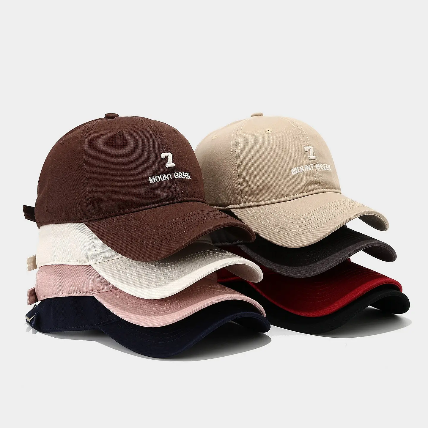 Korean Style 7-Letter Embroidered Beige Baseball Cap for Men Women - Image 9