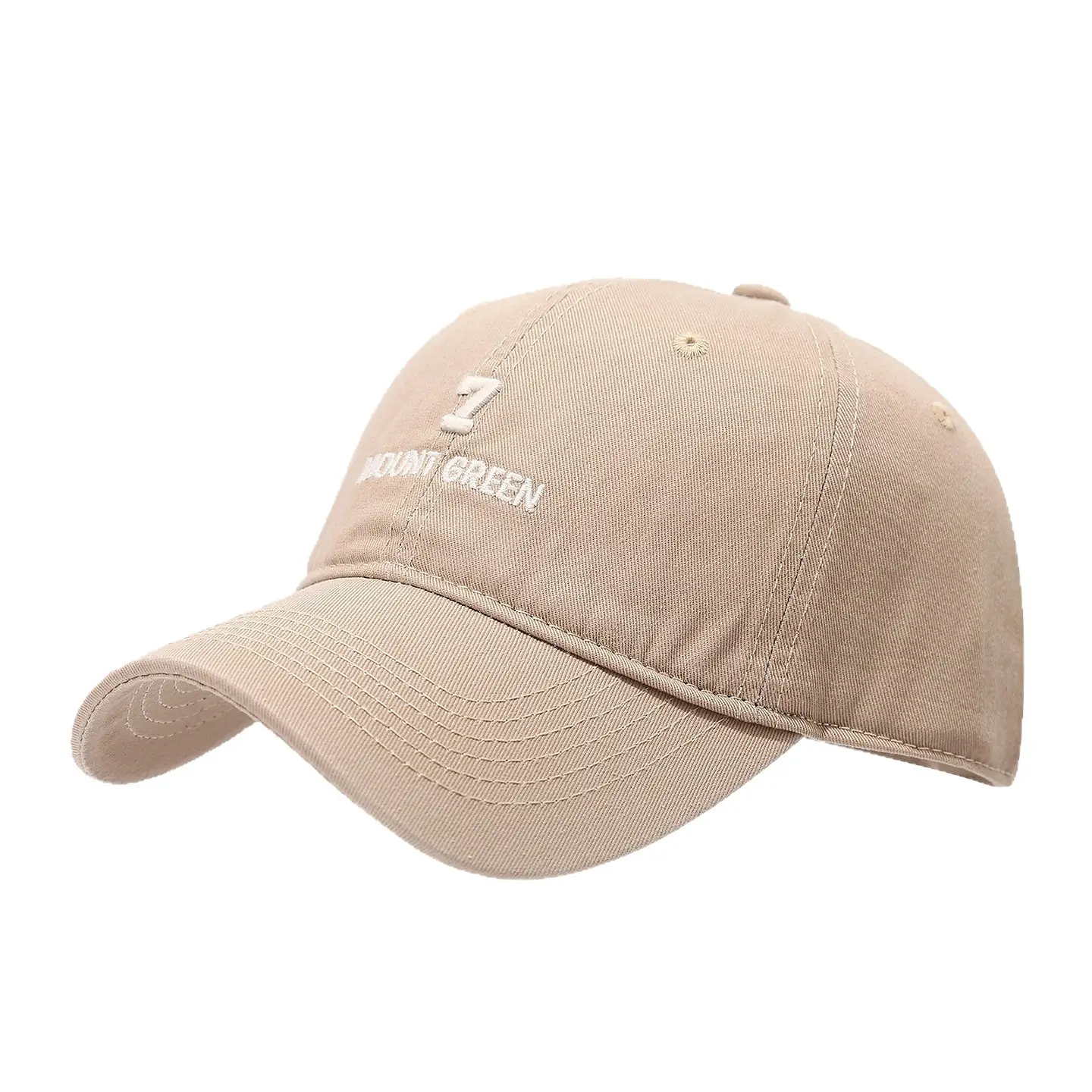 Korean Style 7-Letter Embroidered Beige Baseball Cap for Men Women - Image 12