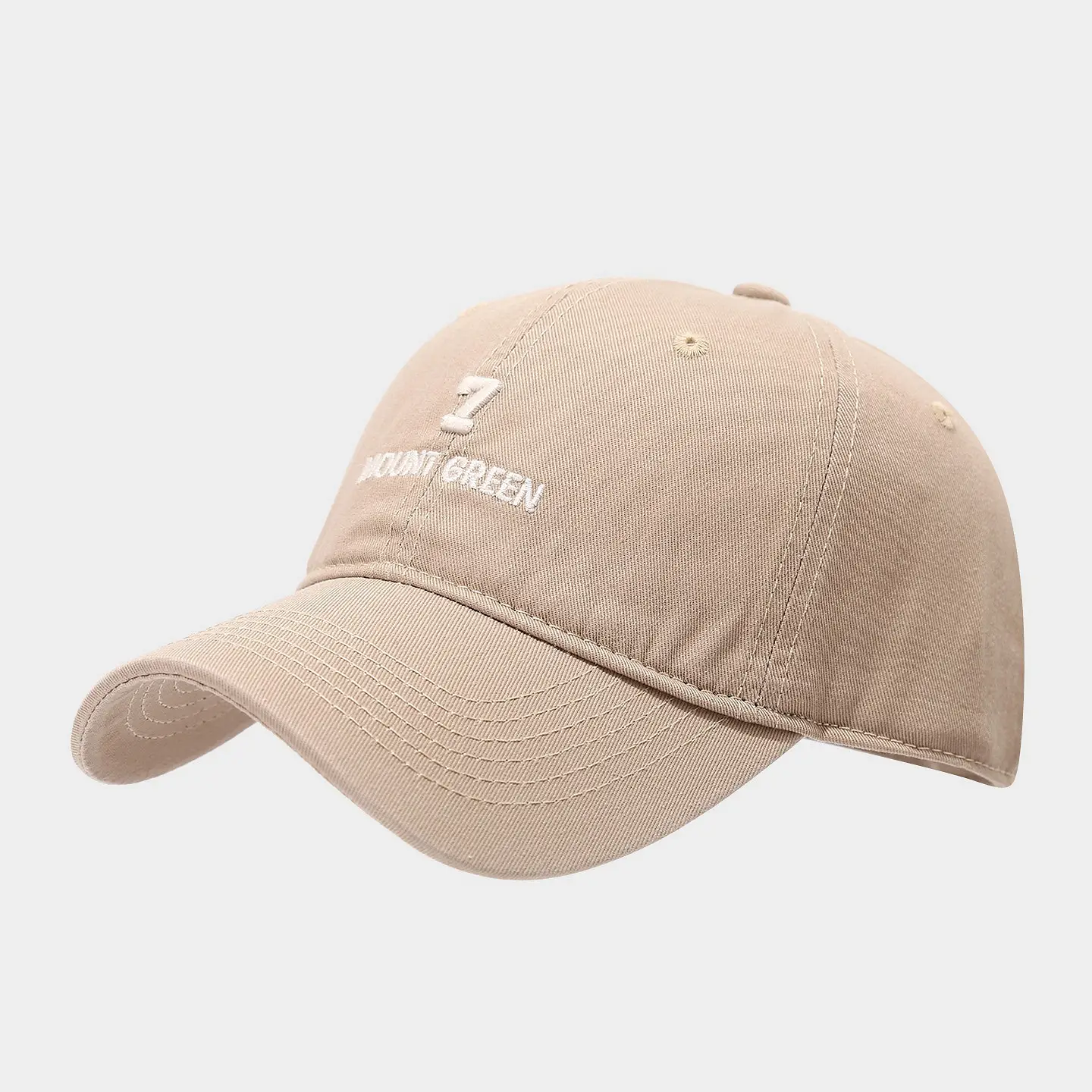 Korean Style 7-Letter Embroidered Beige Baseball Cap for Men Women — feature 12
