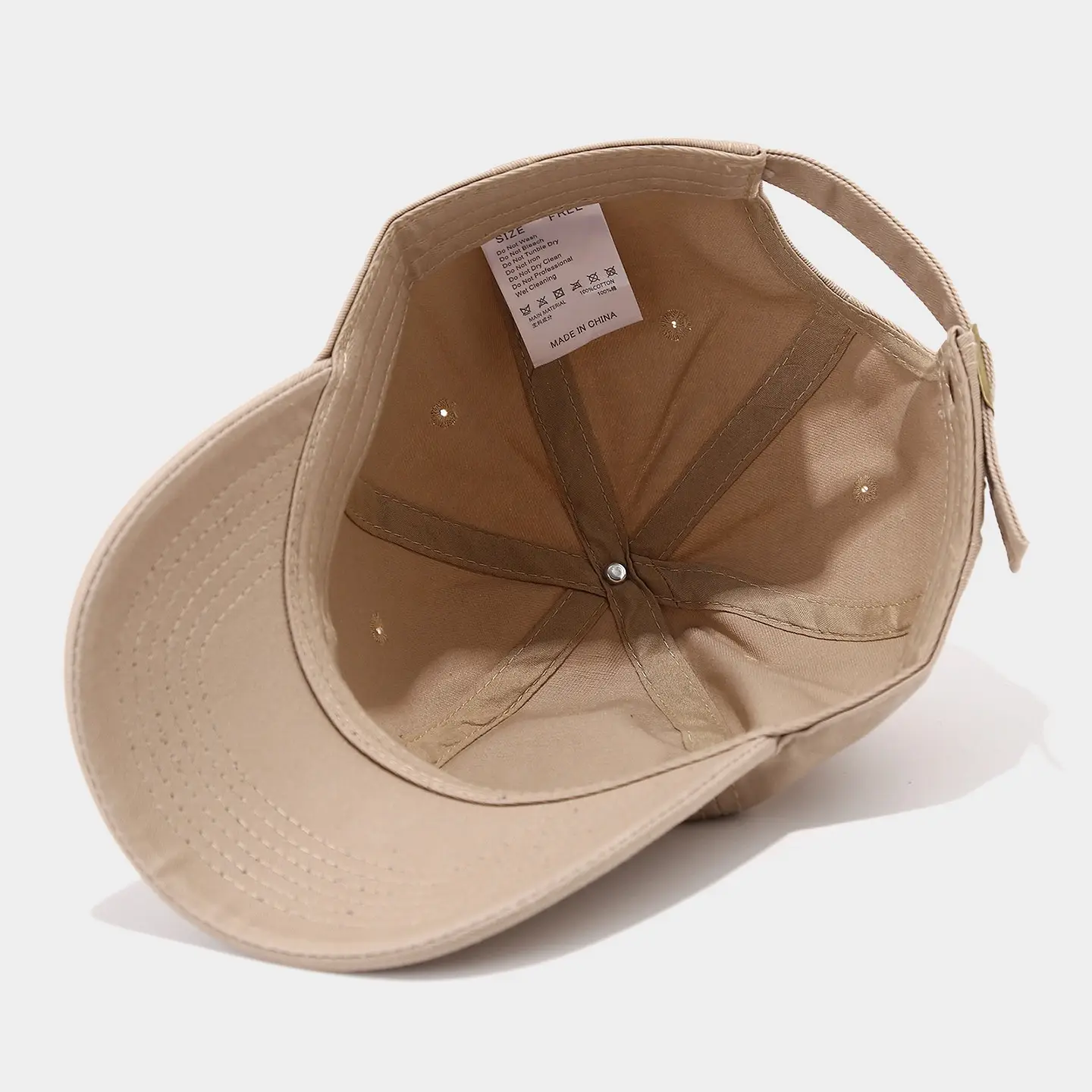 Korean Style 7-Letter Embroidered Beige Baseball Cap for Men Women — feature 14