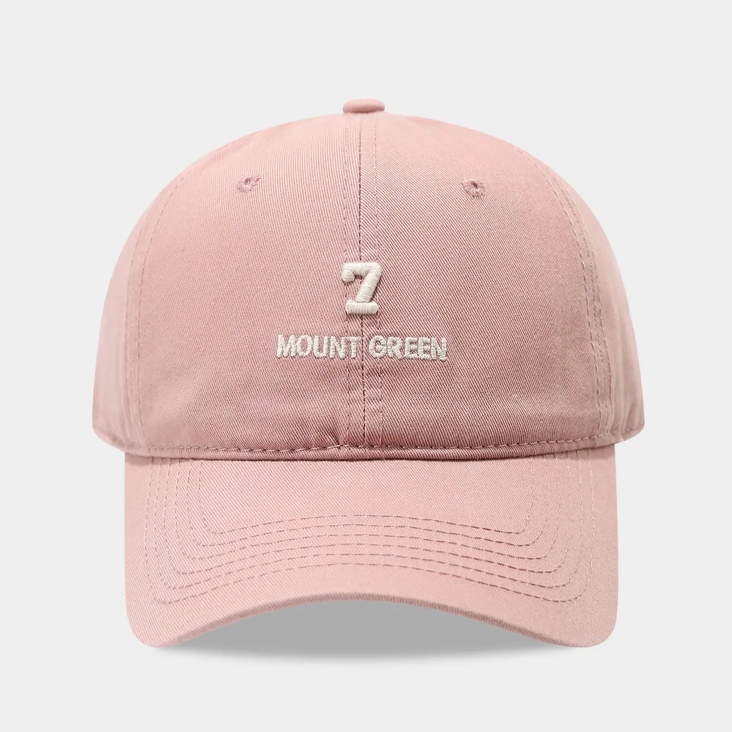 Korean Style 7-Letter Embroidered Beige Baseball Cap for Men Women - Image 4