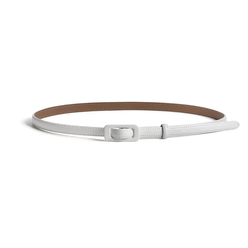 Women Genuine Leather Belt Coffee Color Two Layer Buckle - Image 8