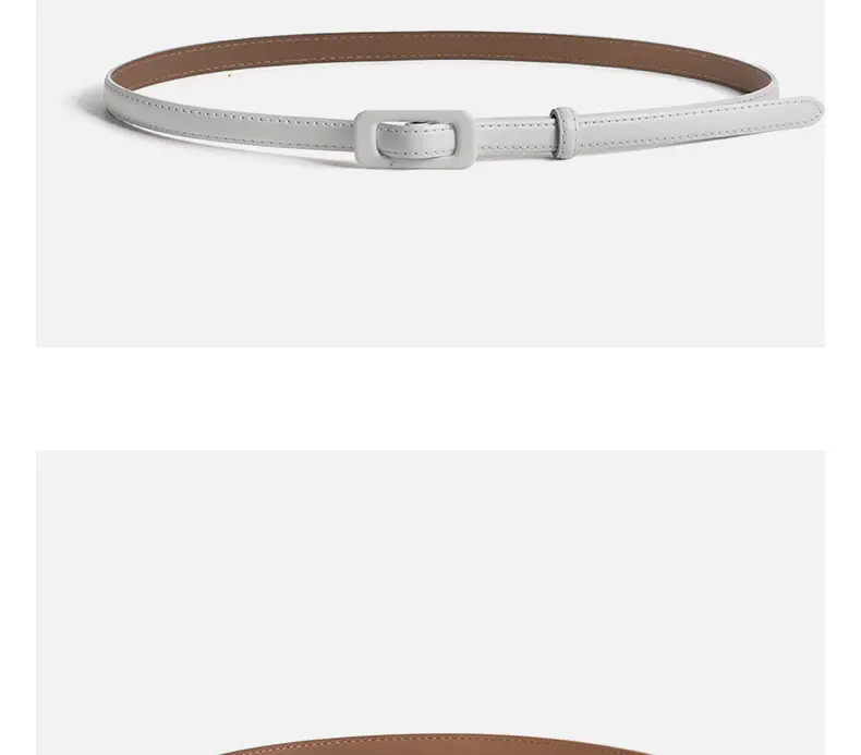 Women Genuine Leather Belt Coffee Color Two Layer Buckle β feature 11