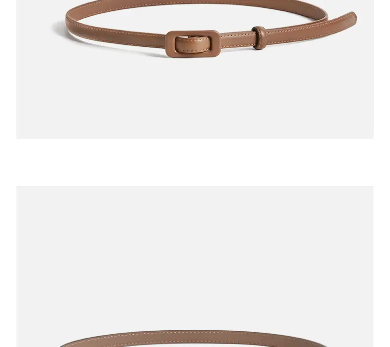 Women Genuine Leather Belt Coffee Color Two Layer Buckle β feature 12