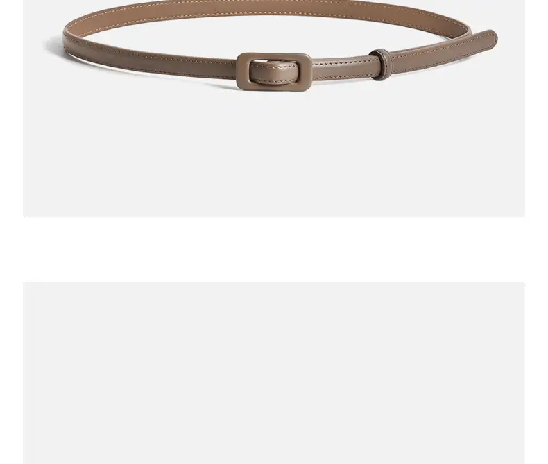 Women Genuine Leather Belt Coffee Color Two Layer Buckle β feature 14