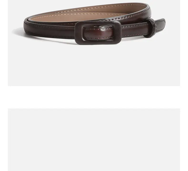Women Genuine Leather Belt Coffee Color Two Layer Buckle β feature 16