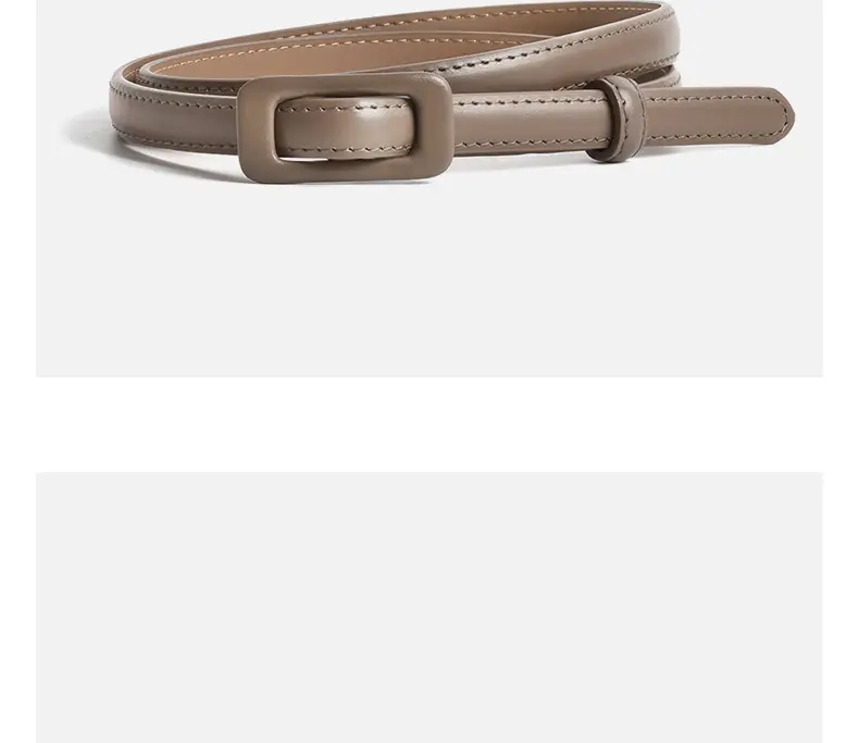 Women Genuine Leather Belt Coffee Color Two Layer Buckle β feature 17