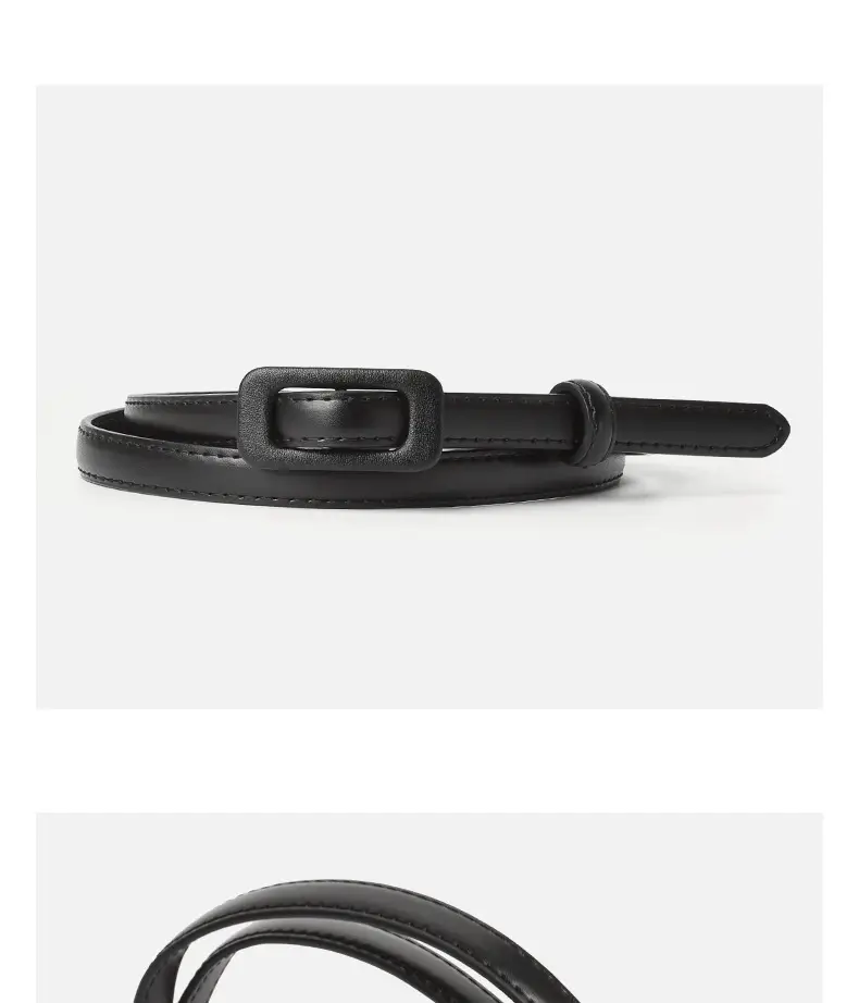 Women Genuine Leather Belt Coffee Color Two Layer Buckle β feature 9