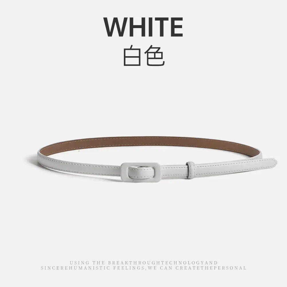 Women Genuine Leather Belt Coffee Color Two Layer Buckle - Image 2