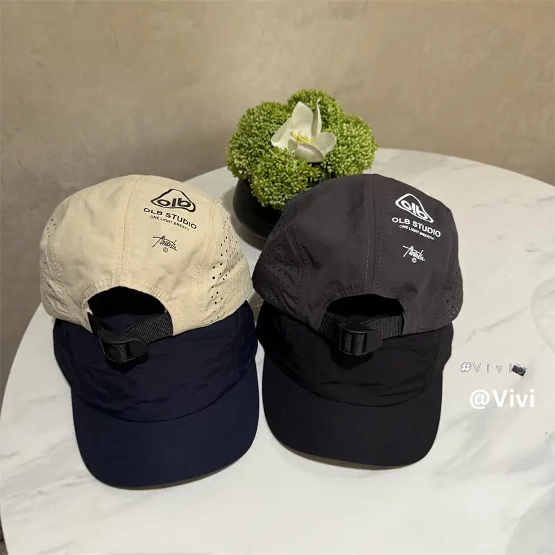 Unisex Short Brim Baseball Cap Mesh Breathable Summer