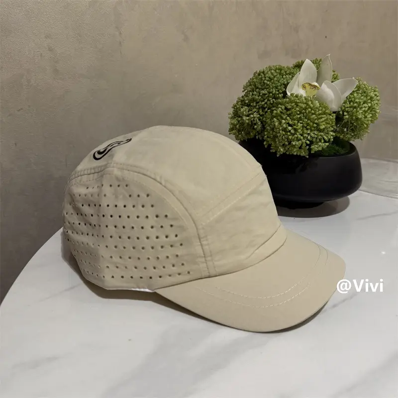 Unisex Short Brim Baseball Cap Mesh Breathable Summer