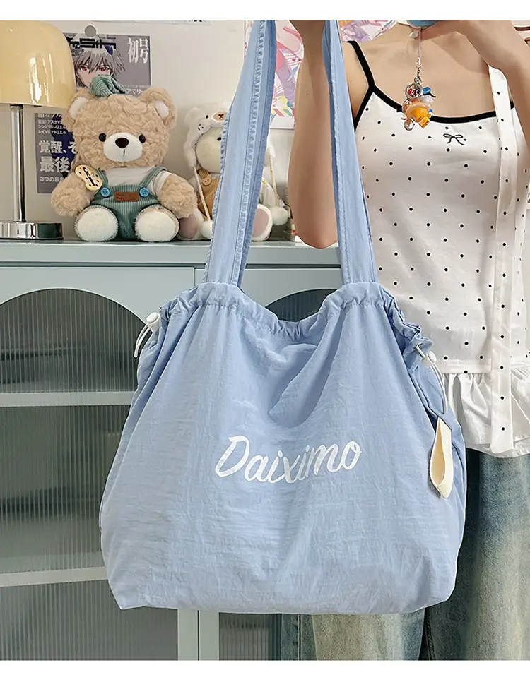 2025 Summer Blue Printed Nylon Shoulder Bag — feature 10
