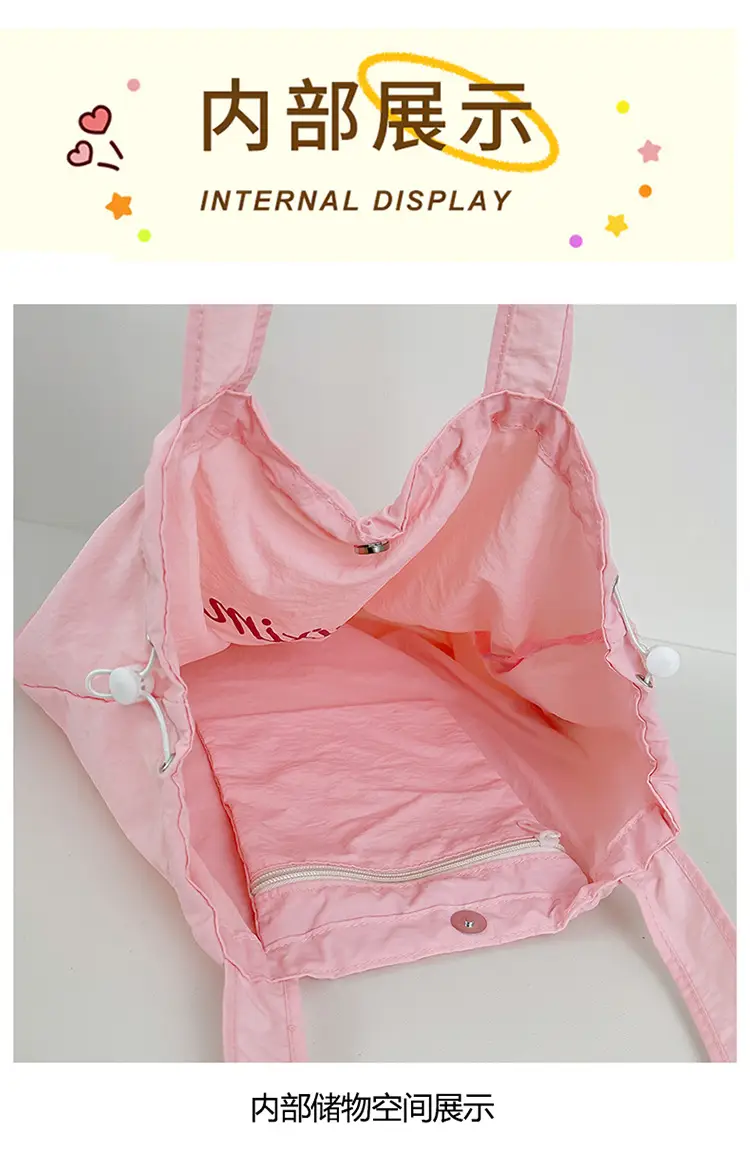 2025 Summer Blue Printed Nylon Shoulder Bag — feature 15