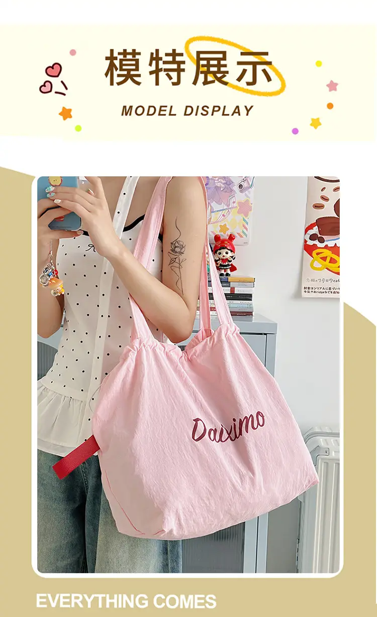 2025 Summer Blue Printed Nylon Shoulder Bag — feature 4
