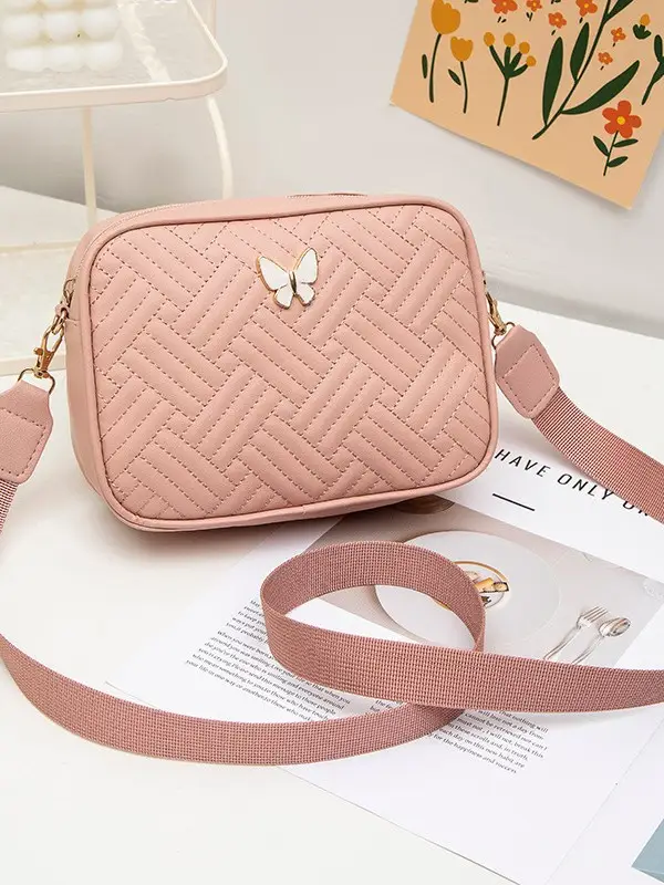 Quilted Embroidered Crossbody Bag for Women - Image 7